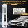 BIOOICH Touch Up Paint Pen Exact Color Match Car Chip and Scratch Repair (for Honda, White Orchid Pearl(NH-788P)) view 3