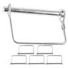BUGUUYO 6Pcs Reliable Locking Hitch Pin Trailer Coupler Shape Trailer Safety Pin for Hitch and Tow Easy Install Durable Compatible with Various Trailer Models view 1