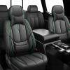 Seat Covers for Chevy Silverado 1500 2007-2026 (Black&Green, Luxury 5 Set) view 1