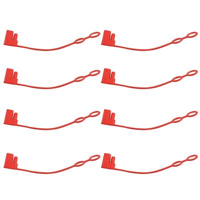 DUSCOKE 2 Pin Plug Replacement Weather Cap, SAE Waterproof Dust-Proof Cover Cap, DC Power Solar Automotive Connector Protection Lid Top (Red-8PCS)
