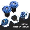 Opuweiy Motorcycle Bar End Plug, 7/8'' Handlebar Grip End Caps, Aluminum Alloy Handle Plug, Replacement for Kawasaki, Suzuki, Yamaha, Dirt Bike (Blue, 2PCS) view 3