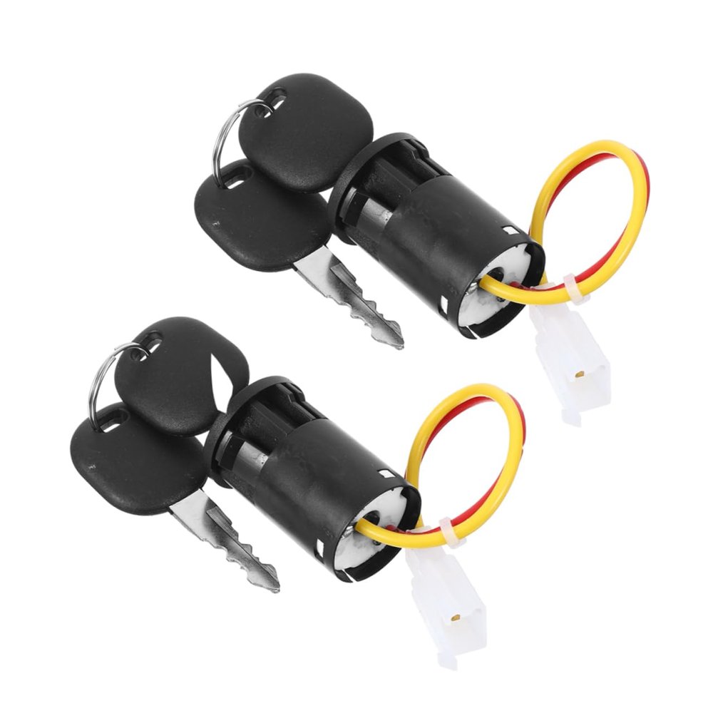 YARNOW 2pcs Electric Car Key Switch Durable Ignition Accessory for Quick Power Activation for Ride Vehicles and Scooters User Friendly Design for Easy Operation