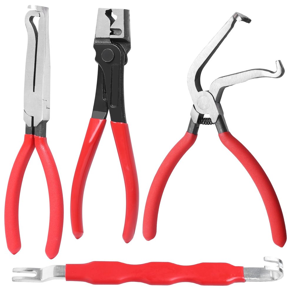 Electrical Disconnect Pliers, Electrical Connector Separator Tool, Automotive Electrical Connector Pliers and Line Clip Remover Tools for Cars, Trucks Repair with Rapid Disconnector (4 Pcs Set)