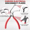 Electrical Disconnect Pliers, Electrical Connector Separator Tool, Automotive Electrical Connector Pliers and Line Clip Remover Tools for Cars, Trucks Repair with Rapid Disconnector (4 Pcs Set) view 3