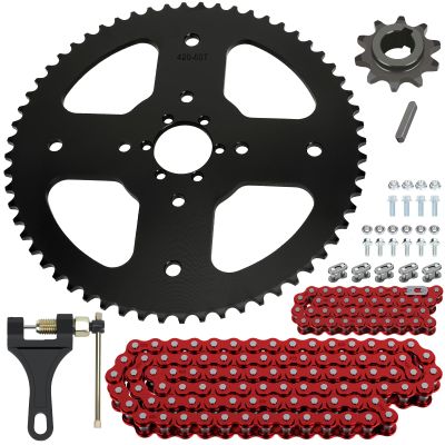 CILOYU 60T Sprocket 420 Chain with 90 Links Rear Chain Mini Bike CT200U