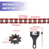 CILOYU 60T Sprocket 420 Chain with 90 Links Rear Chain Mini Bike CT200U view 3