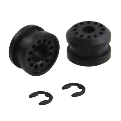 Titgoes 2 PCS Transmission Shift Linkage Grommet Bushing Kit, 0.74" x 0.48" Bushing + 0.58" x 0.5" E-ring Clamp, Replace OEM#68078975AA 68078974AA, Compatible with Dodge Ram 1500 2500 3500 (Black)