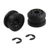 Titgoes 2 PCS Transmission Shift Linkage Grommet Bushing Kit, 0.74" x 0.48" Bushing + 0.58" x 0.5" E-ring Clamp, Replace OEM#68078975AA 68078974AA, Compatible with Dodge Ram 1500 2500 3500 (Black) view 1