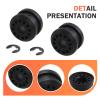 Titgoes 2 PCS Transmission Shift Linkage Grommet Bushing Kit, 0.74" x 0.48" Bushing + 0.58" x 0.5" E-ring Clamp, Replace OEM#68078975AA 68078974AA, Compatible with Dodge Ram 1500 2500 3500 (Black) view 3