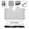 Dragonfly Green Windshield Sun Shade for Car Sedan Suv Truck Universal Reflective Car Shades for Front Windows Foldable Sun Visor Windshield Cover Sunshade Blocks UV Rays & Keeps Interior Cool-55"x30" view 3