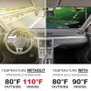 Dragonfly Green Windshield Sun Shade for Car Sedan Suv Truck Universal Reflective Car Shades for Front Windows Foldable Sun Visor Windshield Cover Sunshade Blocks UV Rays & Keeps Interior Cool-55"x30" view 4