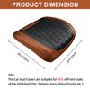 TIEHESYT Luxury Faux Leather Car Seat Cover Front Bottom Protector, Seat Cushion Without Backrest, Anti-Slip and Wrap Around The Bottom, Fit Most Cars & Vehicles, 1 Piece, Brown&Black view 3