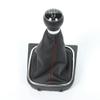 DRVBXYU 5/6 Speed Gear Shift Knob Lever and Boot Gaiter Black Leather Set for Golf 6 MK6 Jetta V VI 2005-2014 view 1