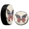 Foruidea Butterfly United States Spare Tire Cover with Backup Camera Hole Wheel Tire Cover Fit Trailer, RV, SUV and Many Vehicle 16inch view 3
