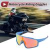 HEROFFIX 1 Set Motorcycle Riding Goggles Anti-glare Tri-Acetyl Cellulos PC UV400 Cycling Sunglasses Red Lens Blue Purple Red Frame view 2