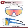 HEROFFIX 1 Set Motorcycle Riding Goggles Anti-glare Tri-Acetyl Cellulos PC UV400 Cycling Sunglasses Red Lens Blue Purple Red Frame view 4