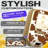 Lucrum Compatible with Honda Key Fob Cover & Leather Keychain - TPU Keyfob Case for Accord Civic CR-V HR-V Pilot Ridgeline Crosstour Fit, For 5 Button Remote (2015-2021) - Cow Vibe view 3
