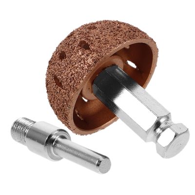 Zerodeko Bowl Type Tire Repair Grinding Head 42mm Tungsten Steel Buffing Wheel Kit with Adapter for Tire Repair and Sanding