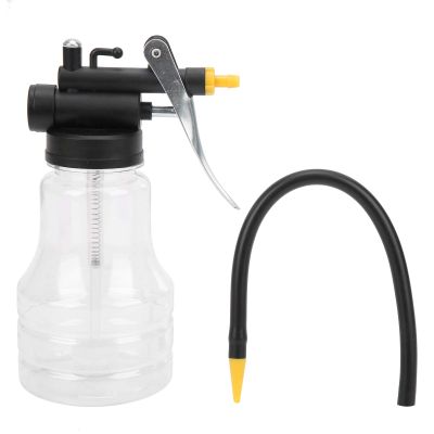 Segrehy Machine Oil Pot High Pressure Home Manual Transparent Oiler Filling Equipment 250ml Hydraulic Grease Dispenser for Automotive Machinery Lubrication Industrial Maintenance (Long-term traffic)