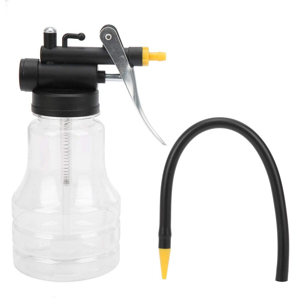 Segrehy Machine Oil Pot High Pressure Home Manual Transparent Oiler Filling Equipment 250ml Hydraulic Grease Dispenser for Automotive Machinery Lubrication Industrial Maintenance (Long-term traffic)