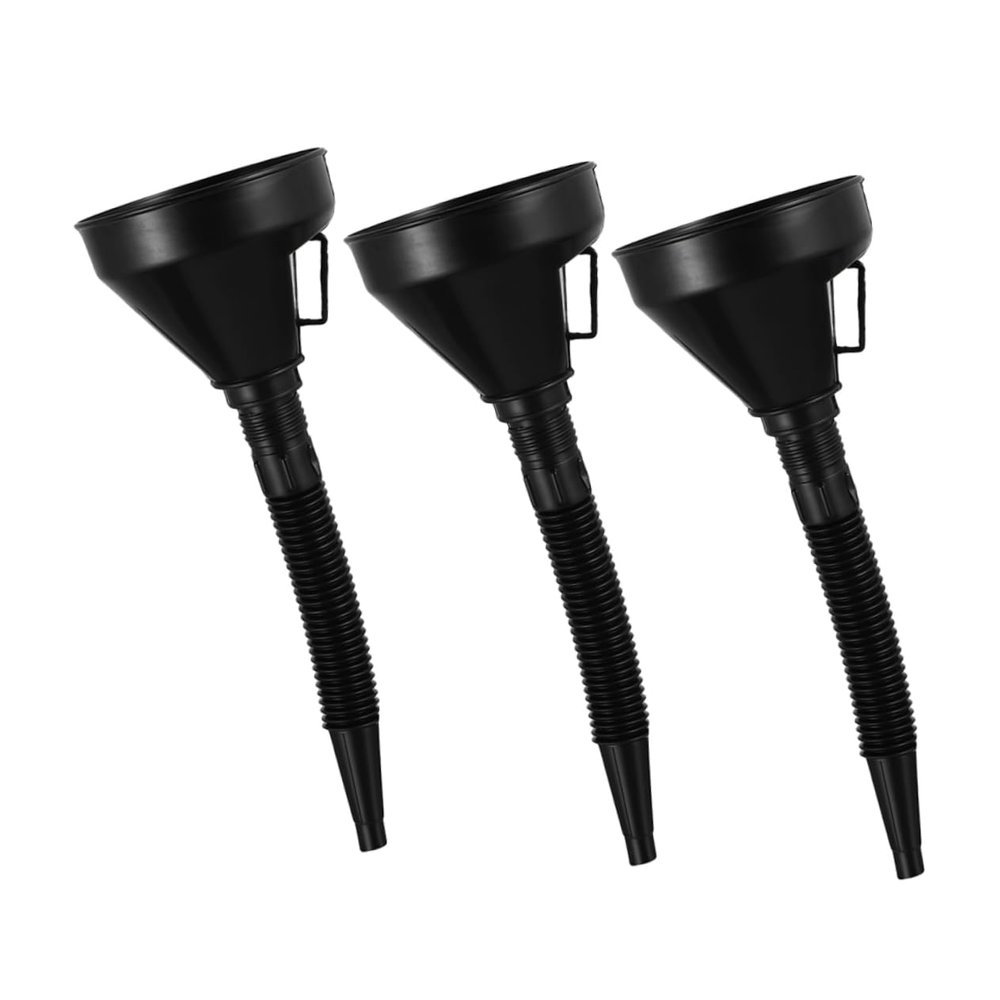 BELLIFFY 3pcs Oil Funnel for Automotive and Motorcycle Refueling Flexible Draining Funnel with Strainer Prevents Spills and Ensures Smooth Oil Flow Durable Construction