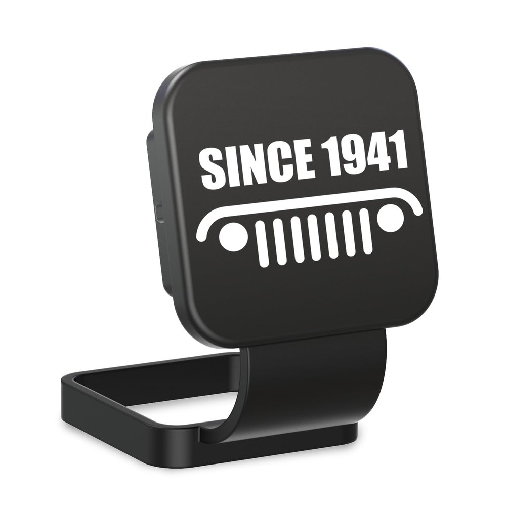 Towing Hitch Receiver Cover - Since 1941 - Universal Fit for 2 Inch Bumper Hitch Receivers, Rubber Hitch Cover Printed with Since 1941 for Jeep Owners and Jeep Fans, 1 Pack