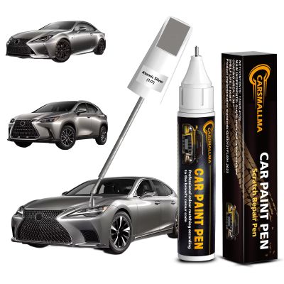 carsmallma 1J7 Atomic Silver Car Touch Up Paint for Lexus, Color Accurate Car Paint Scratch Repair Pen Kit Quick & Easy Fix Vehicle Chips and Automotive Nicks Scuff