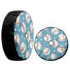 Foruidea Baseballs and Polka Dots Spare Tire Cover with Backup Camera Hole Wheel Tire Cover Fit Trailer, RV, SUV and Many Vehicle 17inch view 3