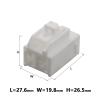 AICNRUT 1/5/10/20/50 Sets 2 3 Pin 7282-3020 7283-3020 Automobile Connector High Current Wiring Socket 7.8mm Male Female White Plug AICNRUT(3p female,1 set) view 3