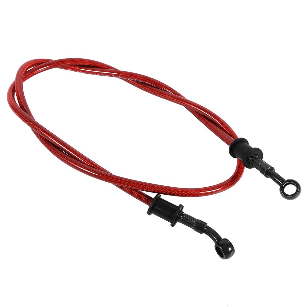 aqxreight Universal 50cm Motorcycle Braided Steel Brake Clutch Oil Hose Line Pipe Black Brake Clutch Line Pipe Suitable for Most of The Bikes Enduro Motocross (500mm)