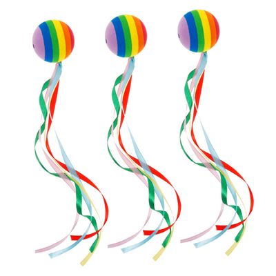 CHILDWEET 3Pcs Colorful Car Antenna Toppers with Ribbon Eye Catching Vehicle Decoration Durable Antenna Balls for Automotive Easy Installation Car Accessories for Unique