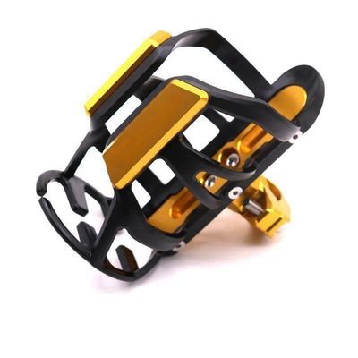 QUNMDYM for Benelli TNT600i TRK702 502C Motorcycle Cup Holder Bumper Diameter 15-33MM Drink Holder(Gold)