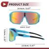 HEROFFIX 1 Pc Motorcycle Riding Goggles Not Foldable Anti-Glare Tri-Acetyl Cellulos PC UV400 Cycling Sunglasses Red Lens Blue Red Frame view 4