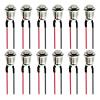 12PCS 12mm Momentary Metal Push Button Switch, 12V Power Waterproof Mini Round Push button Switch with Pre-wiring for Car Boat view 1