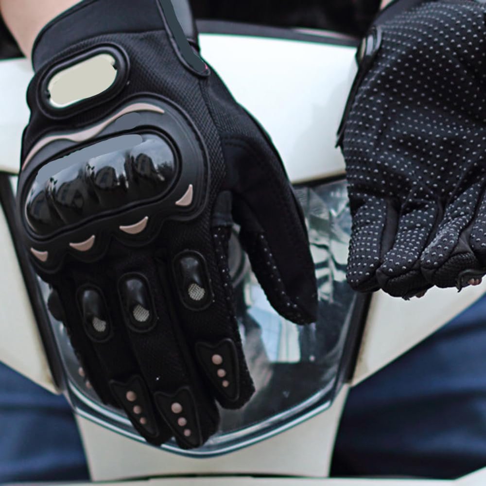 aqxreight Anti Slip Motorcycle Gloves for Off Road and Comfort (Black #95)
