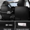DHAEY Car Seat Covers for Ford Mustang 2015-2025, Sport Seat Covers, Napa Leather, Cool & Supportive for Performance Driving, 2PCS Front with Pillows, Black White view 3
