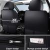 DHAEY Car Seat Covers for Volvo XC90 2003-2025, Luxury Breathable Seat Cover, Nappa Leather, Wear-Resistant, Anti-Slip, Quick Installation, 5PCS Full Set with Pillows, Black view 4