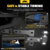 MIKKUPPA Adjustable Trailer Hitch - Fits 2.5" Receiver, 6" Drop/Rise Heavy Duty Aluminum Tow Hitches for Truck with Dual Ball Mount 2" x 2-5/16" (18,500 LBS GTW) and Anti-Theft Locking Hitch Pins view 2