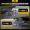 MIKKUPPA Adjustable Trailer Hitch - Fits 2.5" Receiver, 6" Drop/Rise Heavy Duty Aluminum Tow Hitches for Truck with Dual Ball Mount 2" x 2-5/16" (18,500 LBS GTW) and Anti-Theft Locking Hitch Pins view 4