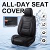 DHAEY Car Seat Covers for Chrysler Pacifica 2004-2025, Family Seat Covers, Nappa Leather, Wear-Resistant, Anti-Slip, Waterproof, 2PCS Front, Black view 4