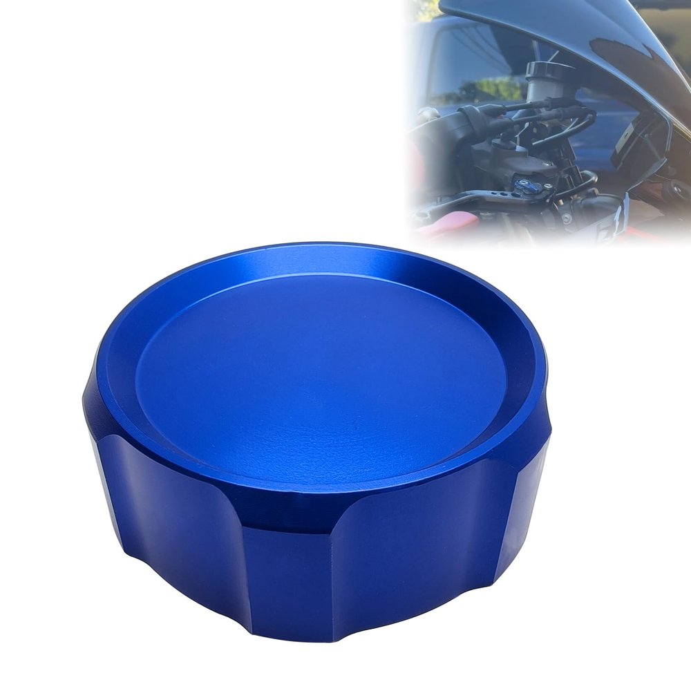 JCSUMRID Front Brake Fluid Reservoir Cap Motorcycle Accessories (Blue)
