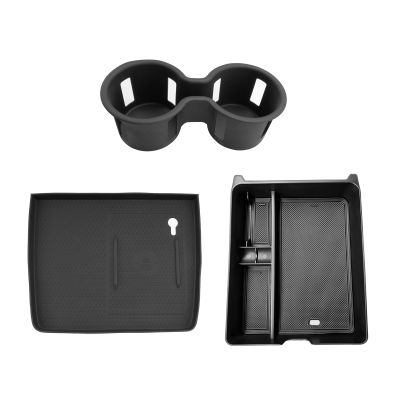 (3PCS)2026 Passport Center Console Organizer for Honda Passport TrailSport 2026 Accessories,Armrest Box & Cup Holder & Wireless Mats Compatible with 2026 Honda Passport TrailSport/TrailSport Elite/RTL