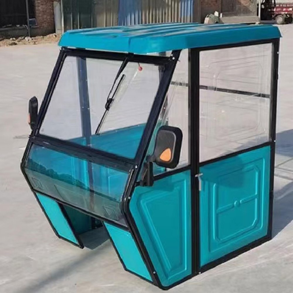 Electric Cargo Tricycle Tarpaulin, Electric Tricycle Cover, 3-Wheel Electric Tricycle Delivery Awning, Waterproof and Weatherproof Canvas Awning for(Green,100cm/39.4in)