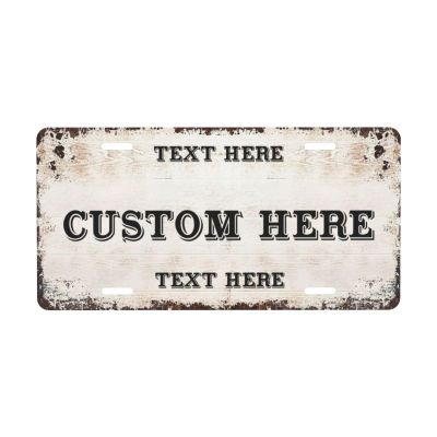 Custom Personalized Text Image Photo Design Customized Tag Aluminum License Plates for Front of Car 6x12 Inch-5