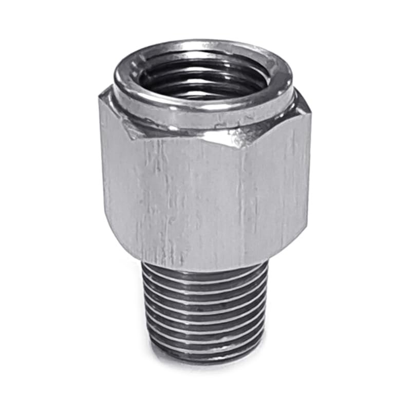 D7WD Stainless Steel Fuel Oil Pressure Instrument Adapter Connector 1/8NPT to M10x1.0