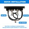 Panel Paddle Valve Switch with Two Air Suspension Pressure Gauge, Air Fittings, Contorl Air Bags in Car Suspension System view 3