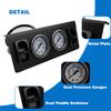 Panel Paddle Valve Switch with Two Air Suspension Pressure Gauge, Air Fittings, Contorl Air Bags in Car Suspension System view 4