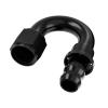 10AN 180 Degree Aluminum Internal Thread Rotary Push-Lock Hose Fitting Adapter - Black view 1