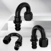 10AN 180 Degree Aluminum Internal Thread Rotary Push-Lock Hose Fitting Adapter - Black view 2