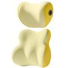 DYQACY Car Headrest and Lumbar Support Pillow Combo for Alfa Romeo Gloria Concept Concept, 2013, 2-in-1 Set Memory Foam Neck Back Cushion Breathable Mesh,Yellow view 1